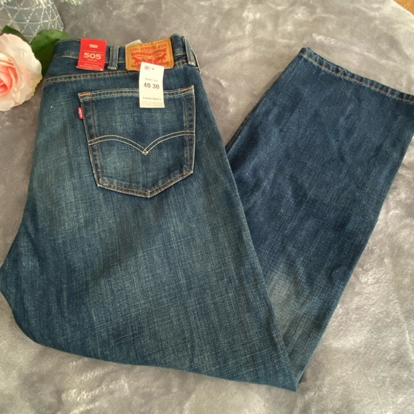 LEVI’S 505 REGULAR MEN’S STRAIGHT LEG JEANS SIZE: 40X30 - Picture 6 of 9